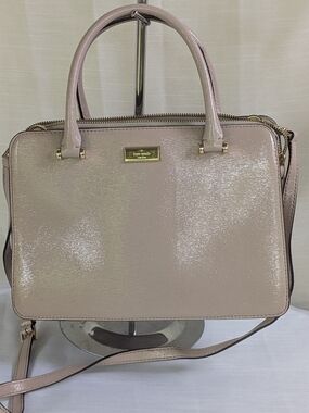 kate spade ♠️Patent Leather Satchel in Pale Blush EUC